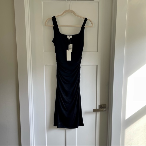 SOCIALITE Square Neck Ruched Sheath Dress - Picture 4 of 5